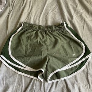 Nike green running shorts